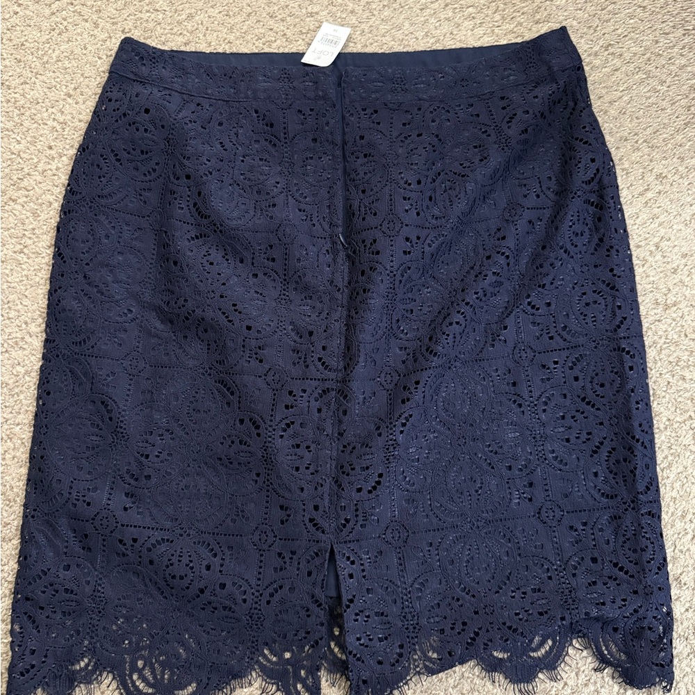 Never Worn! Elegant Navy Lace Skirt